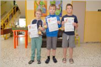 Siegerehrung zur Kids-Olympiade in der VS Neufeld, 26.06.2015