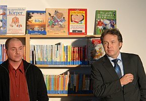 Sandro Pezetta und Kurt Michael Strametz bei der literarischen Adventjause der Bücherlinge