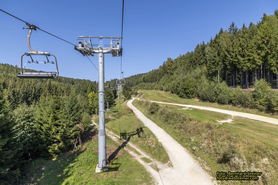 Erlebnisalm Sessellift Sonnenbahn, Mnichkirchen, September 2023